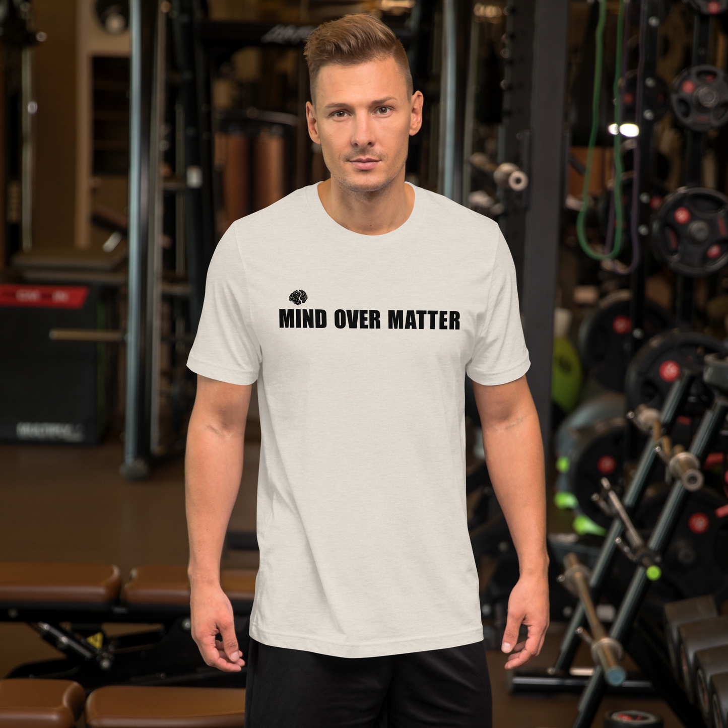 Minimalist T-Shirt – MIND OVER MATTER | Motivational Shirt | FlexyMerch