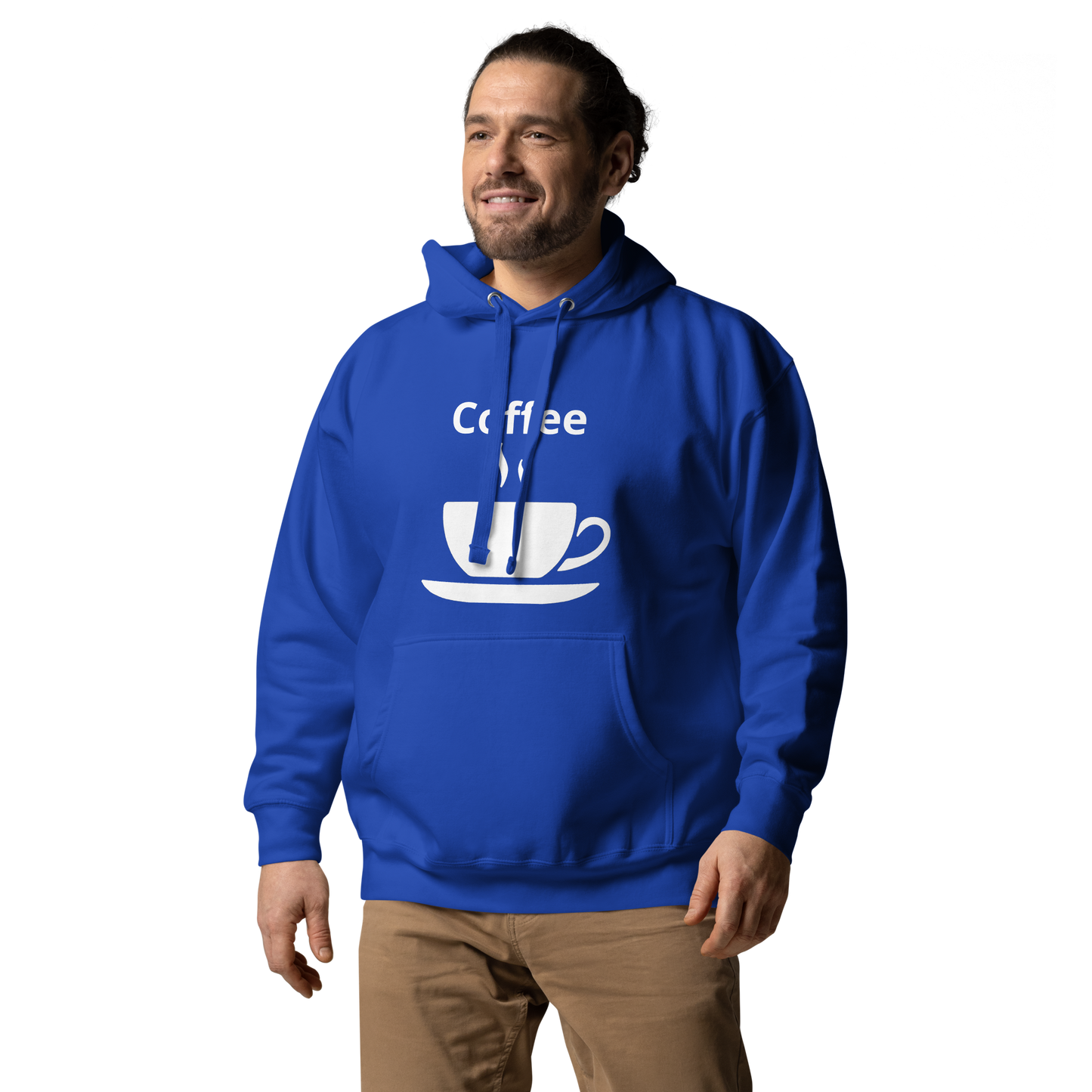 Coffee Hoodie – Subtle design with coffee cup &amp; lettering | FlexyMerch