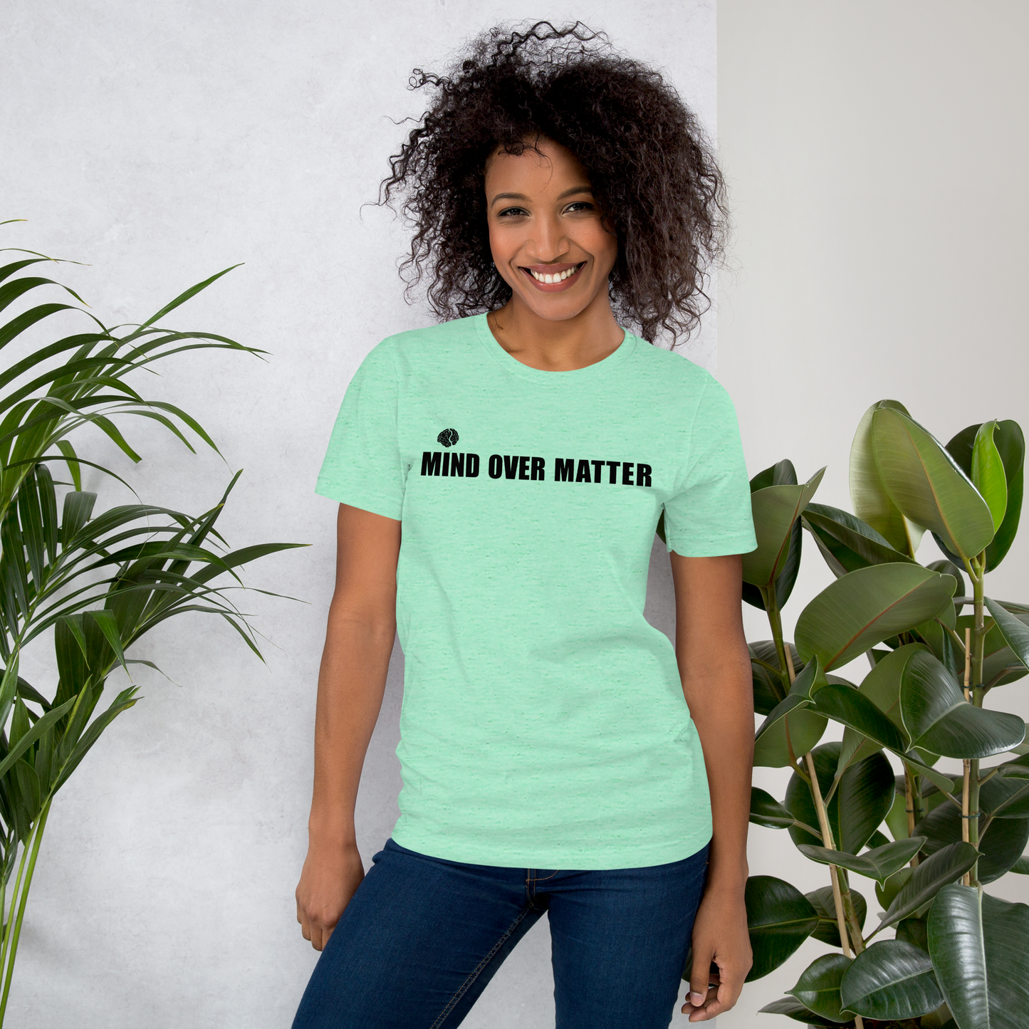 Minimalist T-Shirt – MIND OVER MATTER | Motivational Shirt | FlexyMerch