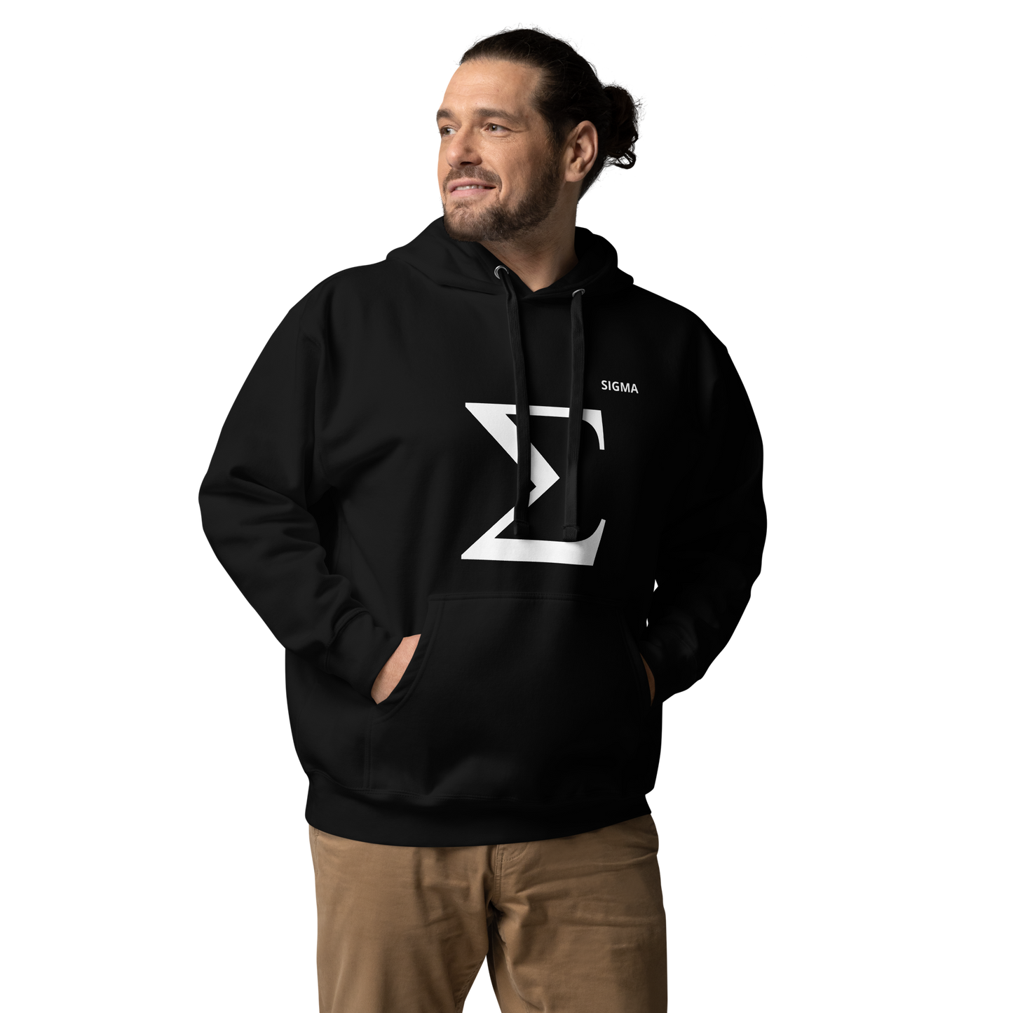 Sigma Hoodie – Dark Unisex Hoodie (Large Design) | FlexyMerch