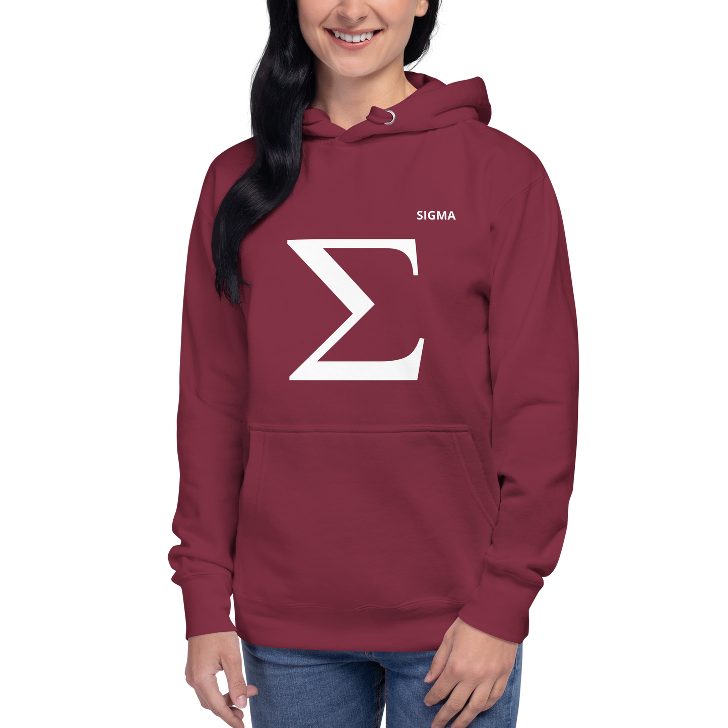 Sigma Hoodie – Dark Unisex Hoodie (Large Design) | FlexyMerch