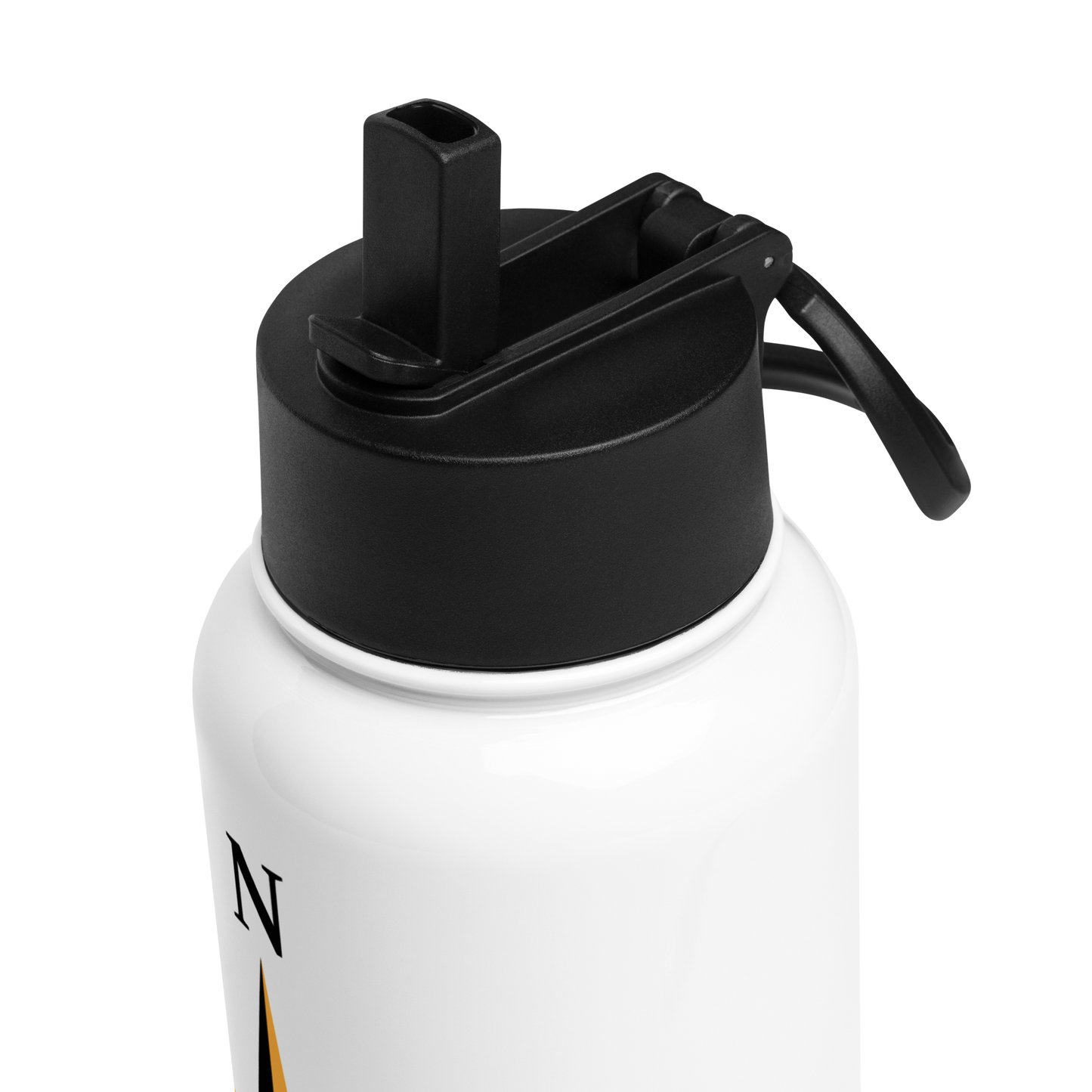 Stay on Course – Stainless steel drinking bottle with straw (950 ml) | FlexyMerch