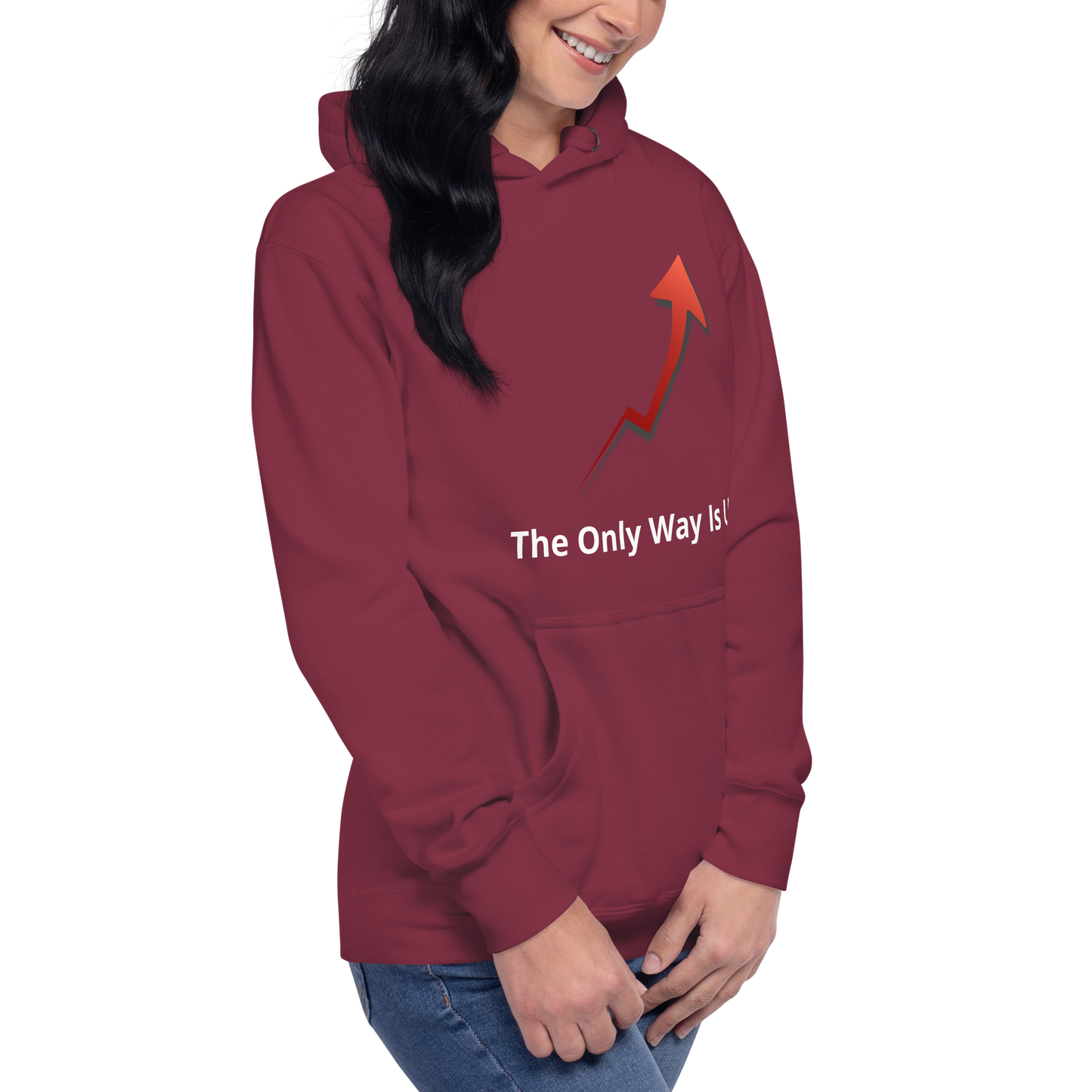 The Only Way is Up Hoodie – Dark Unisex Hoodie | FlexyMerch