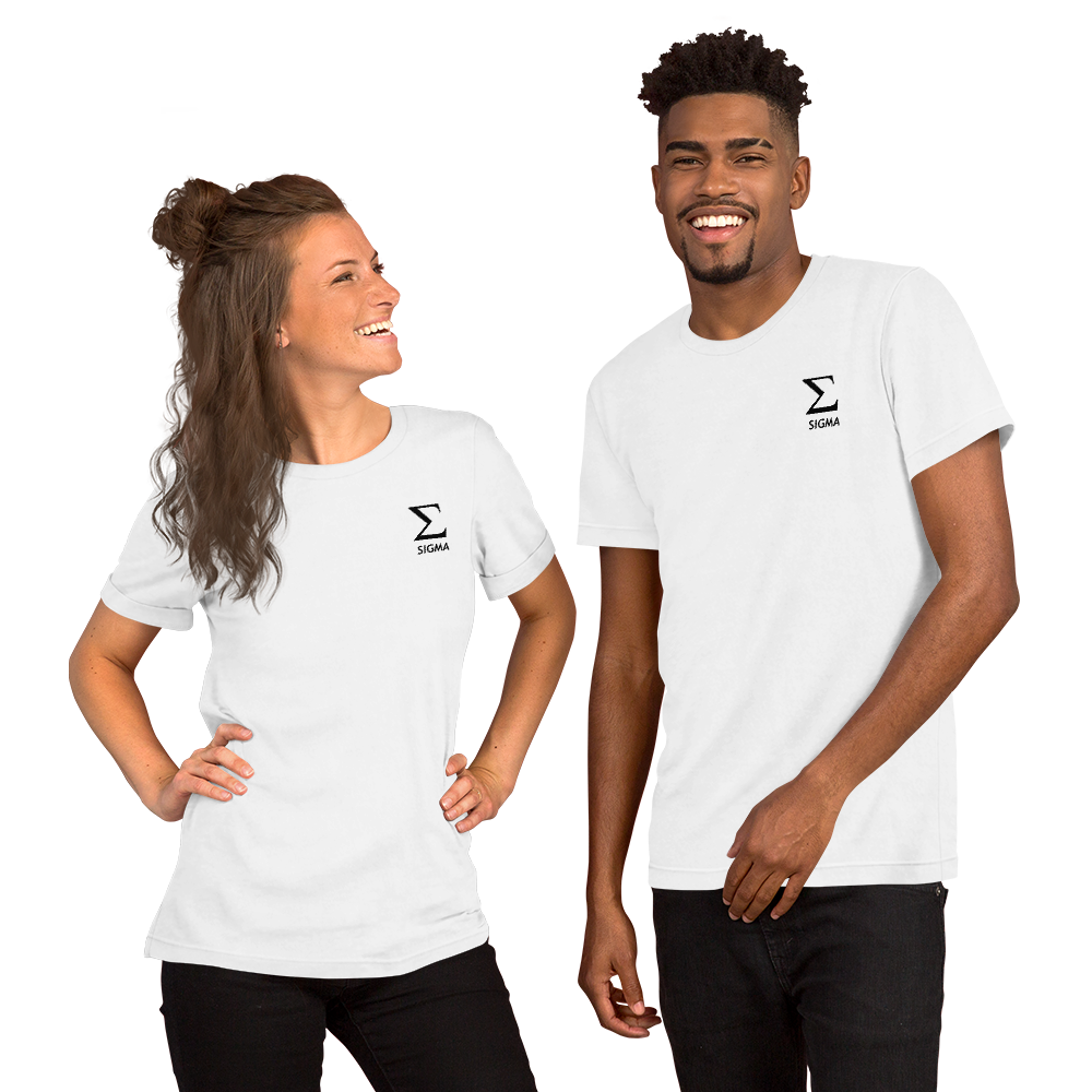 Sigma T-Shirt – Minimalist design with lettering &amp; symbol | FlexyMerch