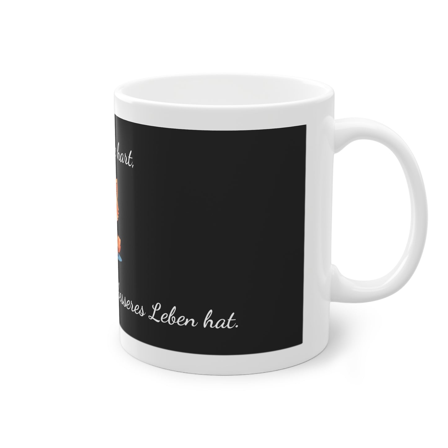 Funny Mug – I work hard so my cat can have a better life – Black Background